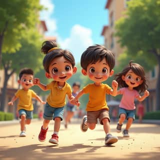 Niños jugando en una guardería pública española
