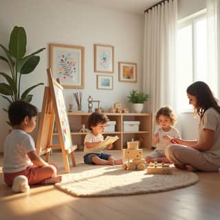 Interior de una guardería moderna en España