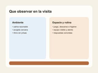 Elementos que conviene observar durante la primera visita a una guarderia