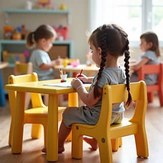Imagen de mobiliario infantil ergonómico y seguro