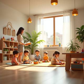Iluminación LED inteligente en una guardería española