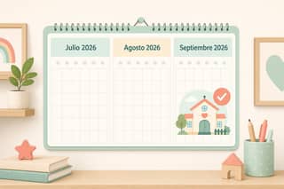 Calendario de julio, agosto y septiembre con hitos de lista de espera en guarderías