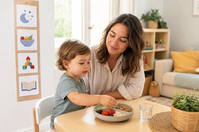 Rutinas de verano en casa con niños de 1 a 3 años: sueño, comidas y calma sin guardería